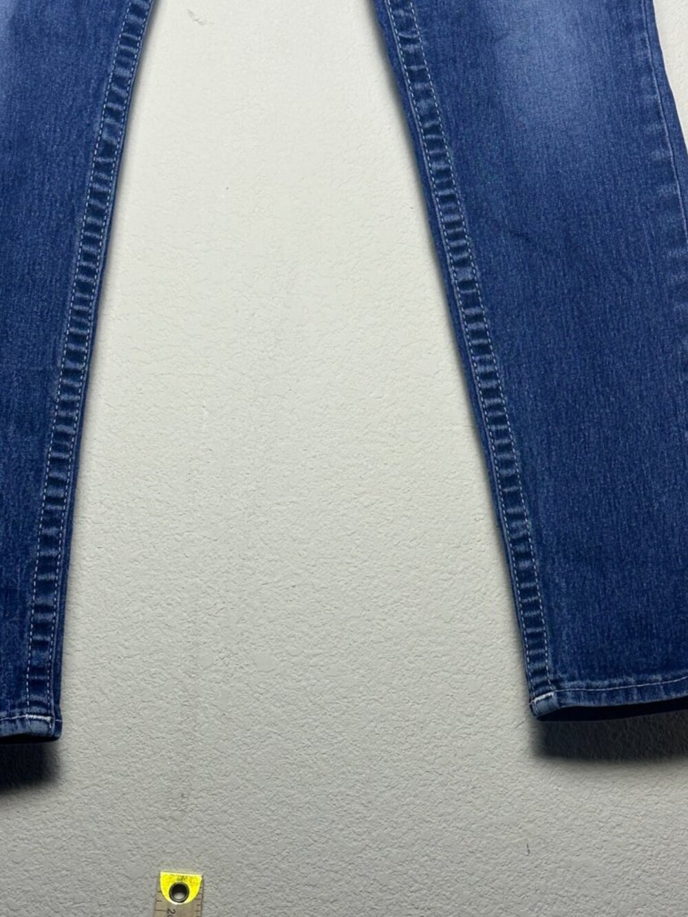 True Religion Women 30 Denim Blue Jean Pant USA Made Legging Tapered Slim Y2K - Picture 12 of 16